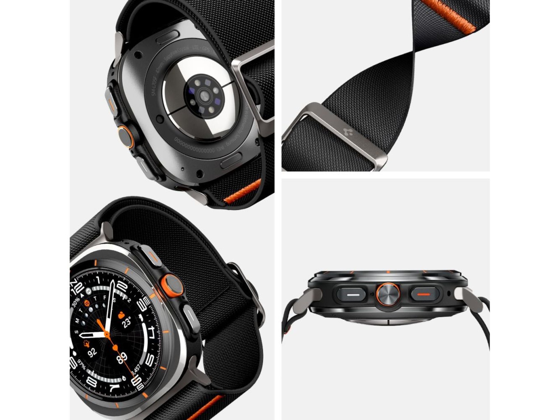 Correa Spigen Fit Lite para Galaxy Watch Ultra de 47 mm - Negra