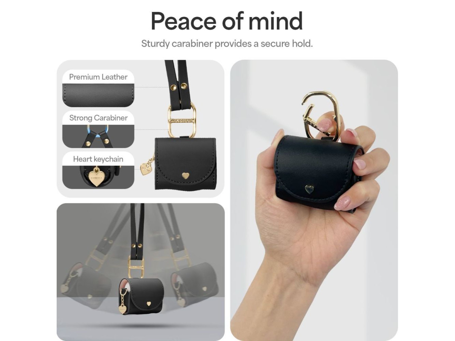 Spigen Cyrill Mini Bag for AirPods 4 - Black
