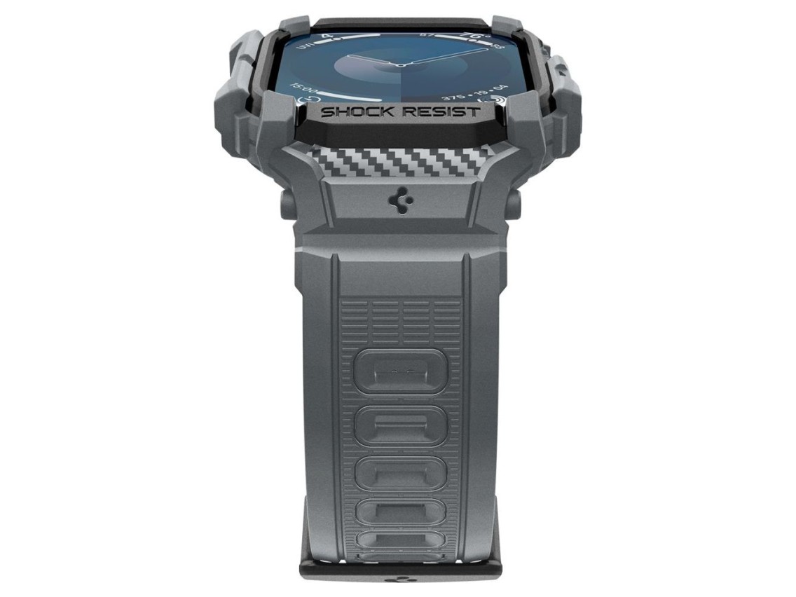 Funda Spigen Rugged Armor para Apple Watch de 10 pulgadas y 46 mm - Gris
