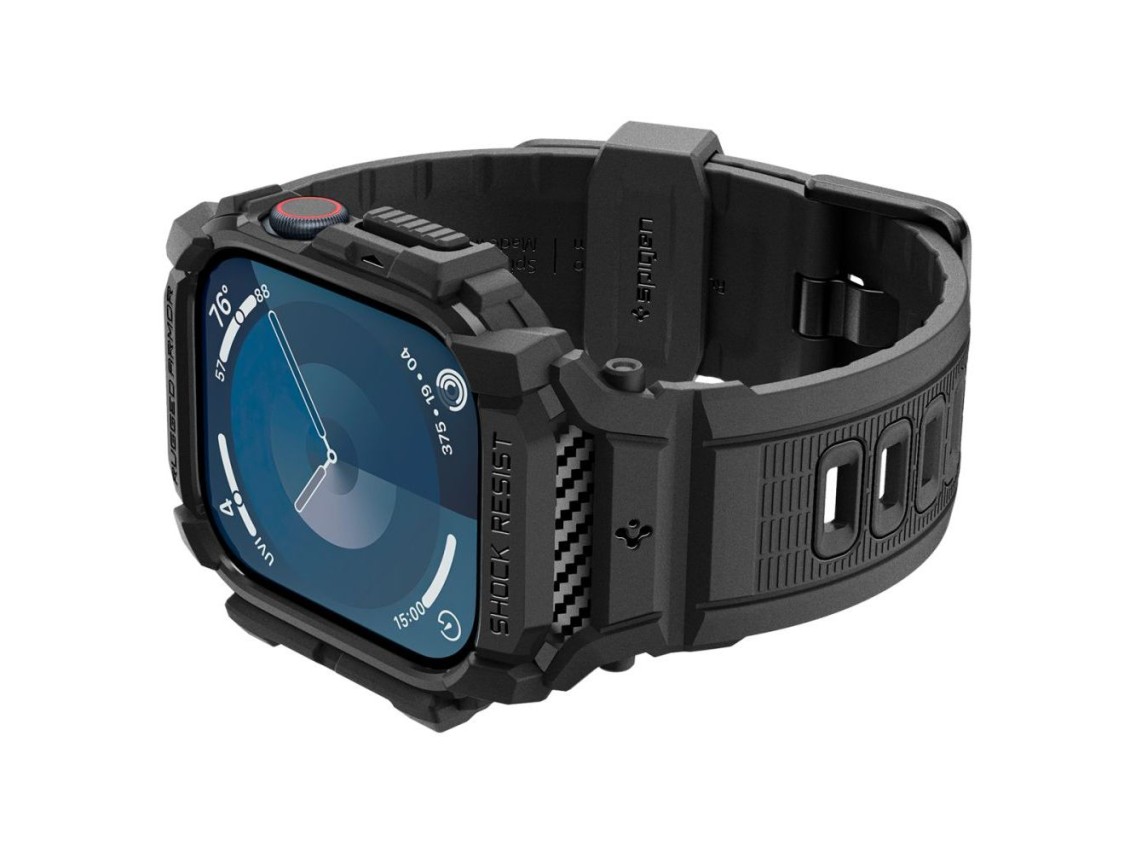 Spigen Rugged Armor Case for Apple Watch 10 46mm - Black
