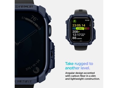 Spigen Rugged Armor Case for Apple Watch 10 46mm - Navy Blue Spigen Rugged Armor Case for Apple Watch 10 46mm - Navy Blue