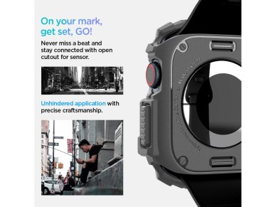 Spigen Rugged Armor Case for Apple Watch 10 46mm - Gray Spigen Rugged Armor Case for Apple Watch 10 46mm - Gray