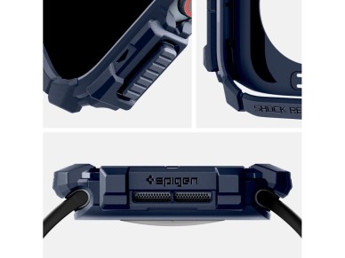 Spigen Rugged Armor Case for Apple Watch 10 46mm - Navy Blue Spigen Rugged Armor Case for Apple Watch 10 46mm - Navy Blue