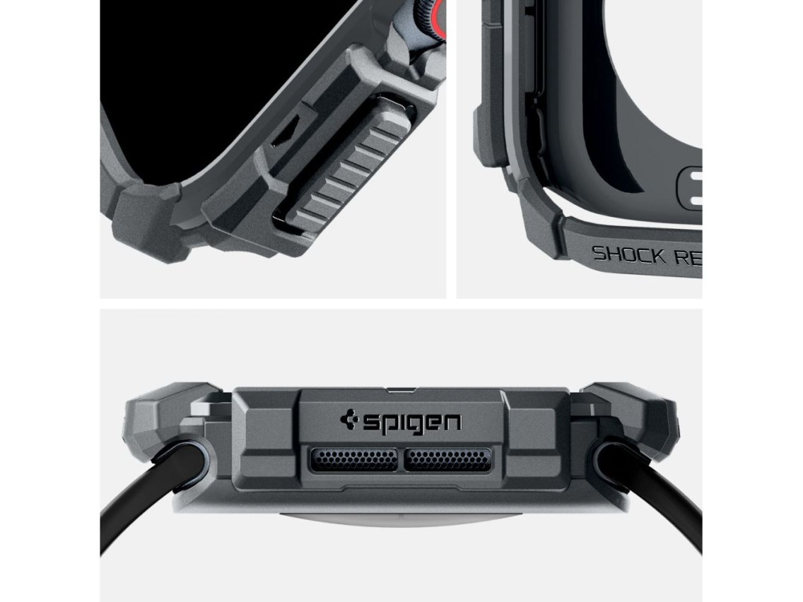 Capa Spigen Rugged Armor para Apple Watch 10 46mm - Cinza