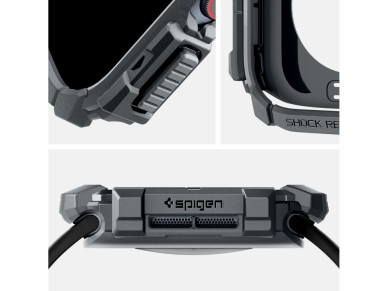 Spigen Rugged Armor Case for Apple Watch 10 46mm - Gray Spigen Rugged Armor Case for Apple Watch 10 46mm - Gray