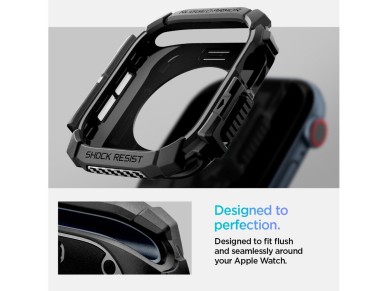 Spigen Rugged Armor Case for Apple Watch 10 46mm - Black Spigen Rugged Armor Case for Apple Watch 10 46mm - Black