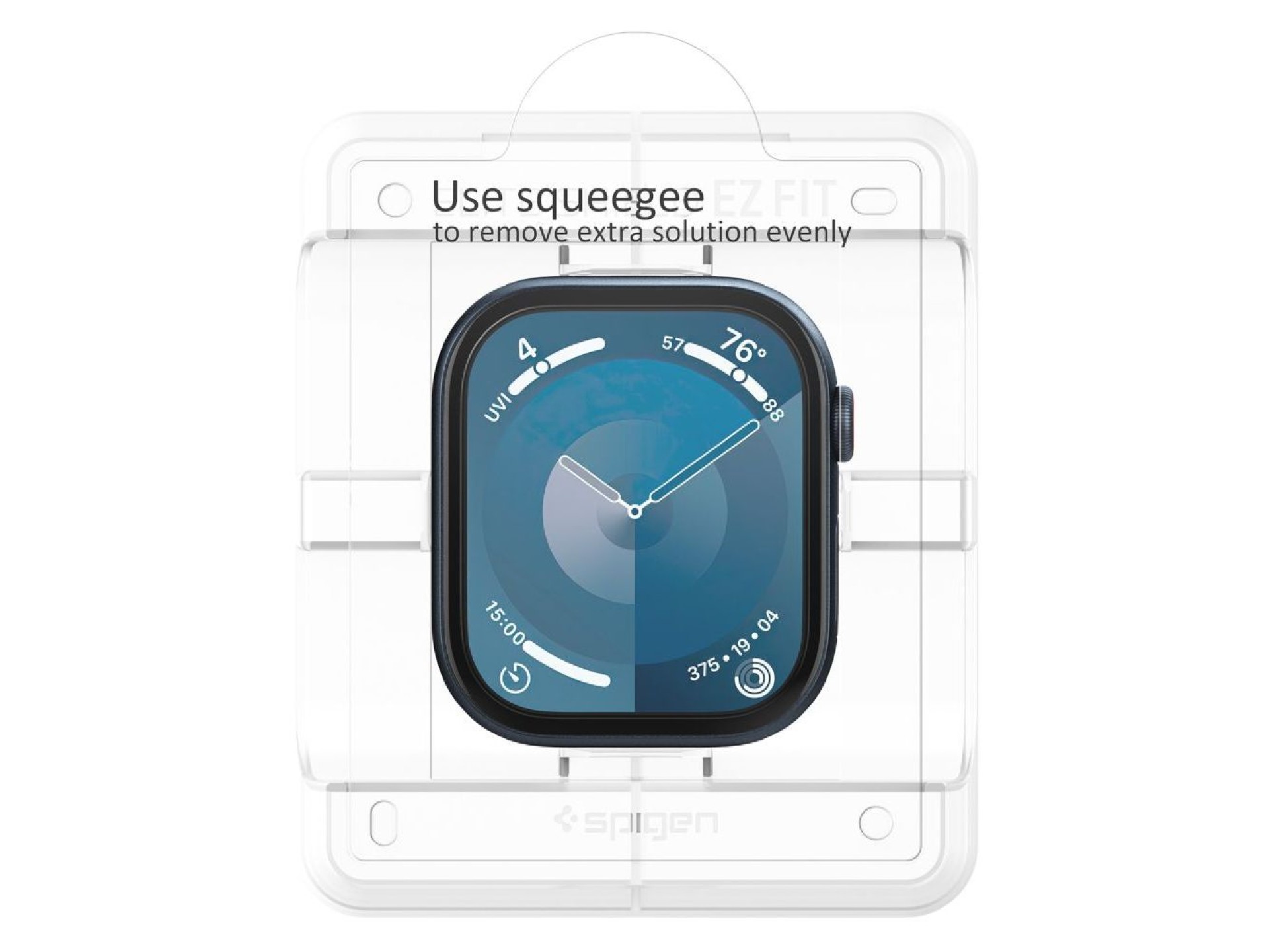 Protector de pantalla Spigen Elite Shield “EZ FIT” de cristal híbrido (paquete de 2) para Apple Watc