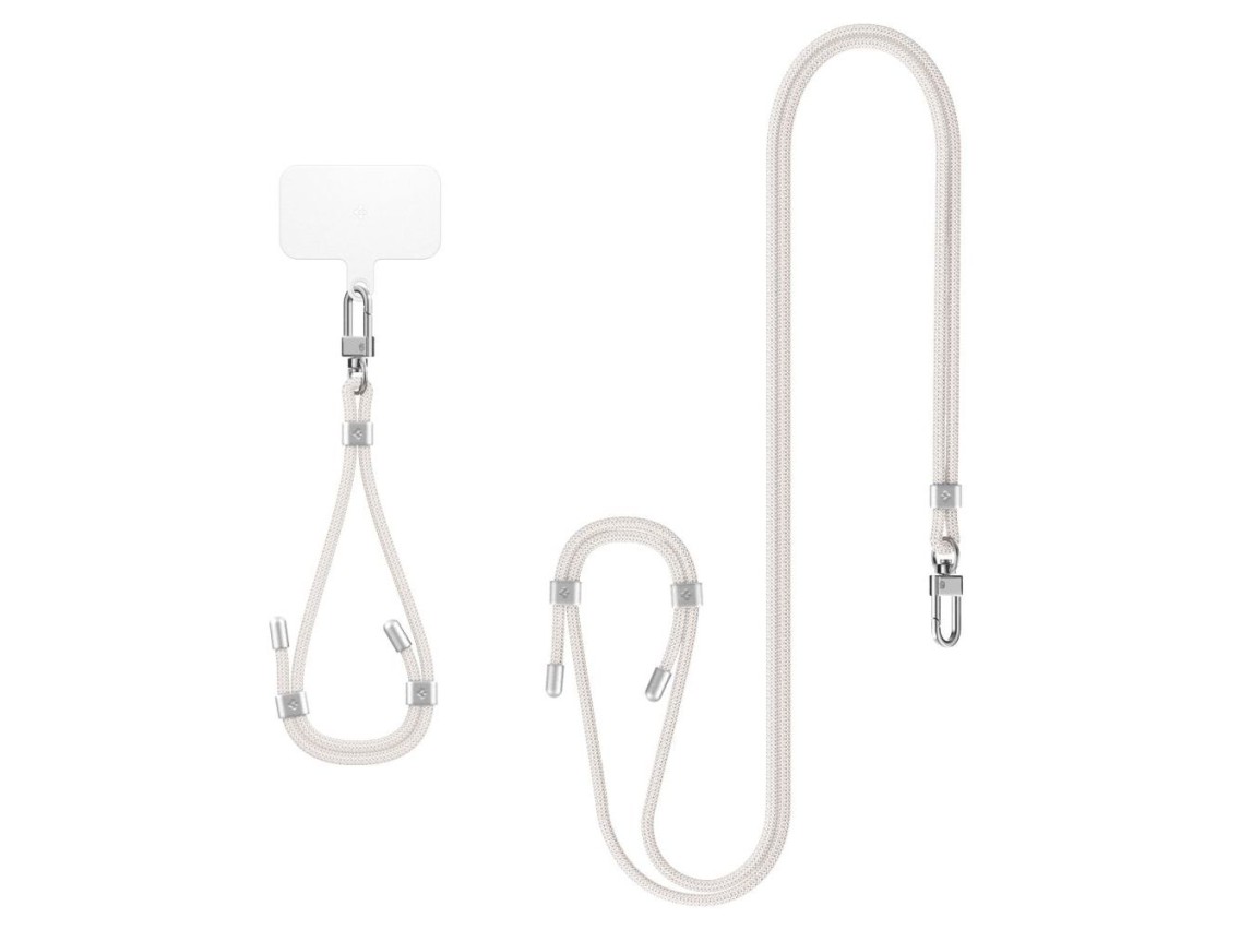 Conjunto universal de cordón y colgante Spigen - Blanco