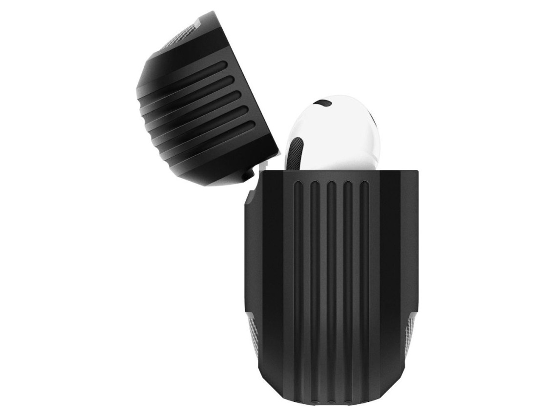 Funda Spigen Rugged Armor para AirPods 4 - Negra