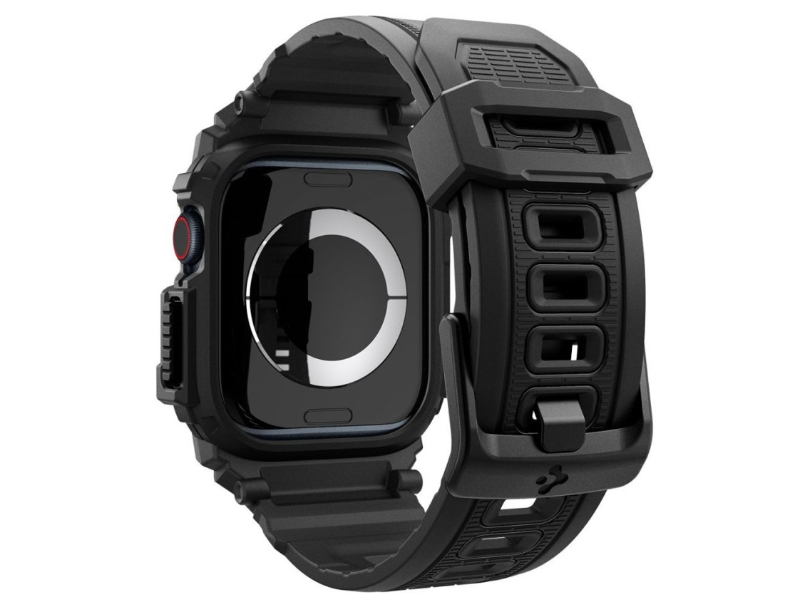 Funda con correa Spigen Rugged Armor Pro para Apple Watch 10 (42 mm) - Negra