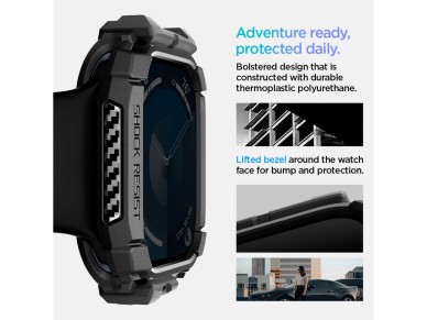 Spigen Rugged Armor Case for Apple Watch 10 (42mm) - Black
