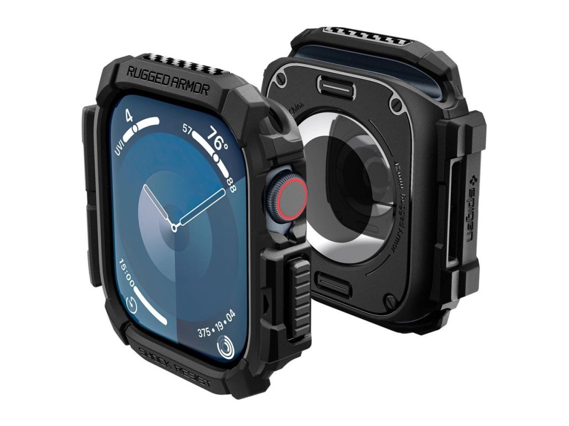 Spigen Rugged Armor Case for Apple Watch 10 (42mm) - Black