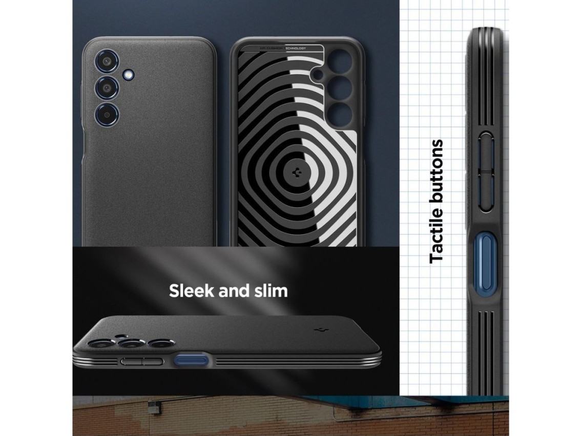 Capa Spigen Essential SandBlast para Samsung Galaxy M35 5G - Preta