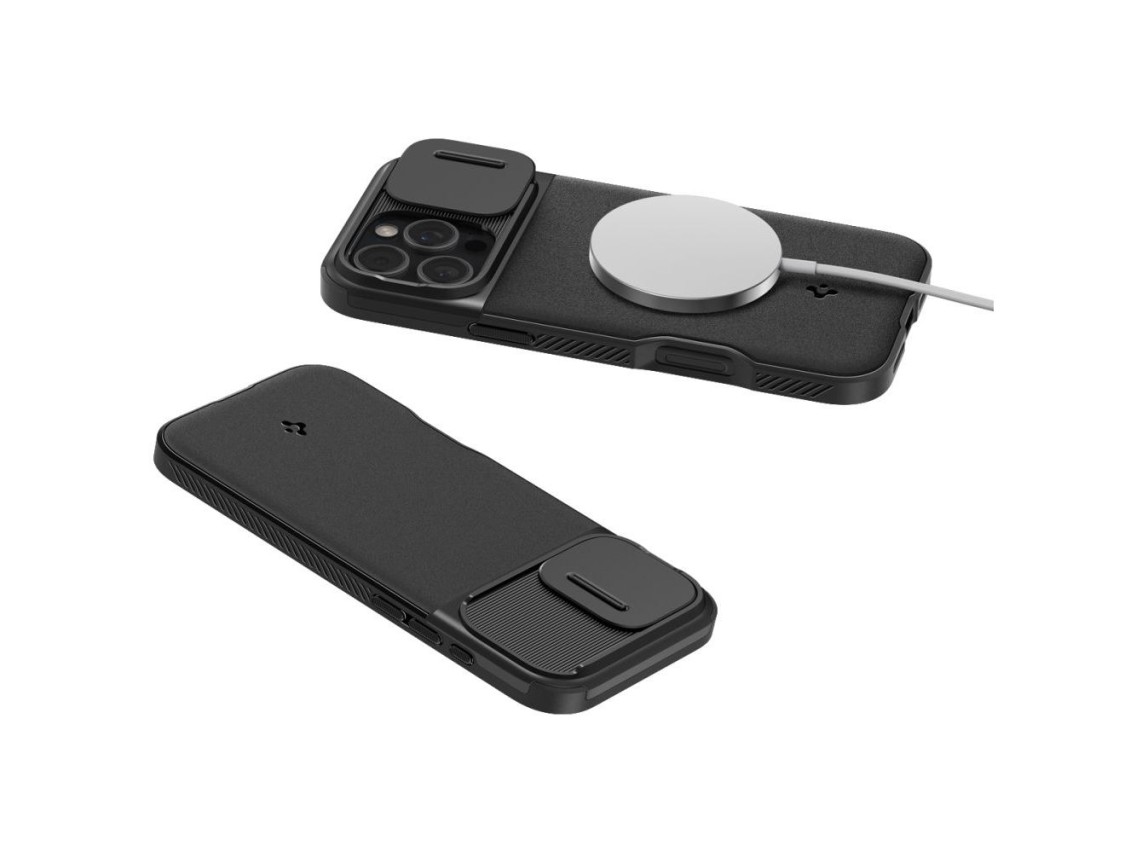 Funda Spigen Optik Armor Mag Case con MagSafe para iPhone 16 Pro Max - Negra