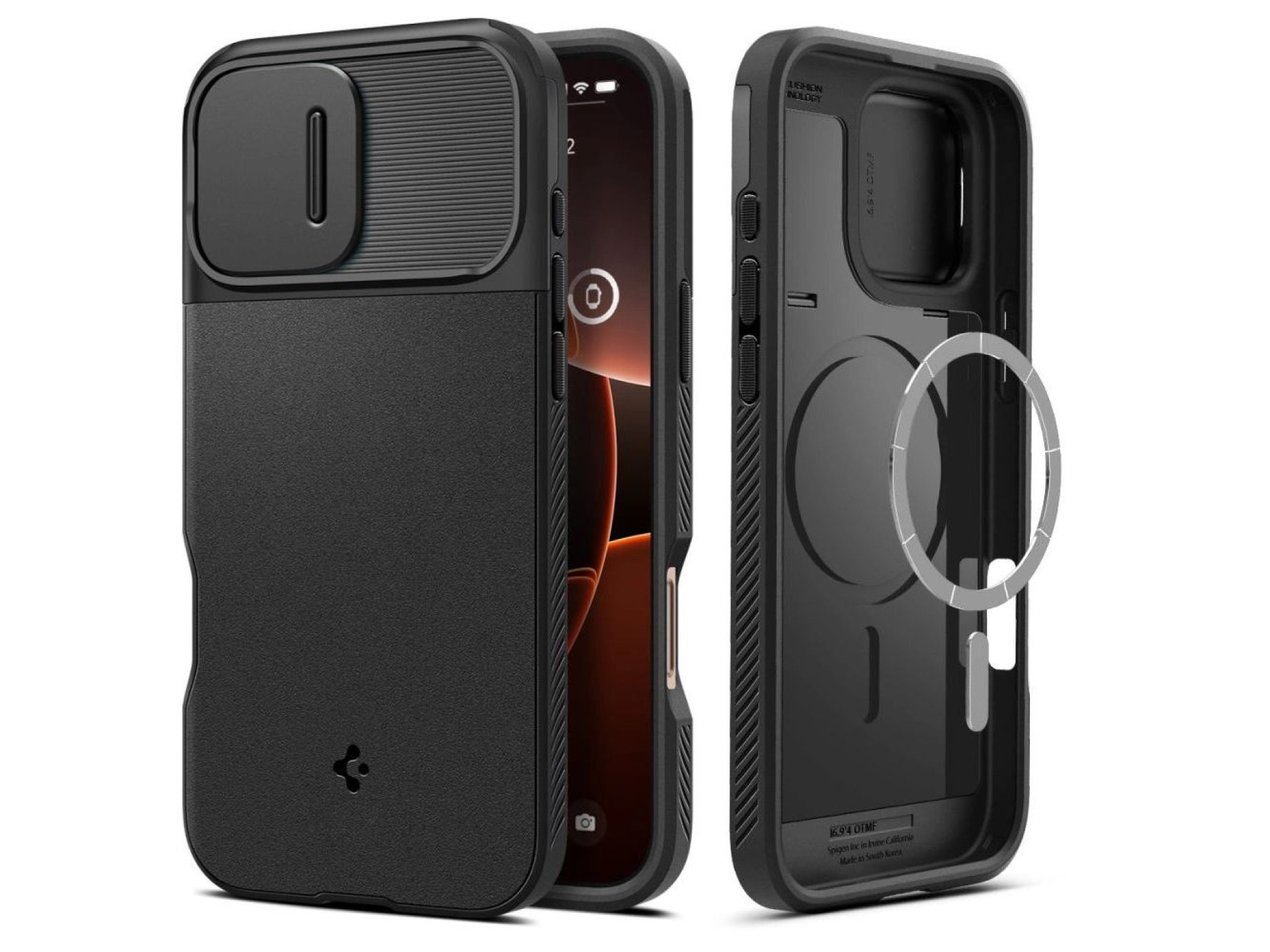 Funda Spigen Optik Armor Mag Case con MagSafe para iPhone 16 Pro Max - Negra