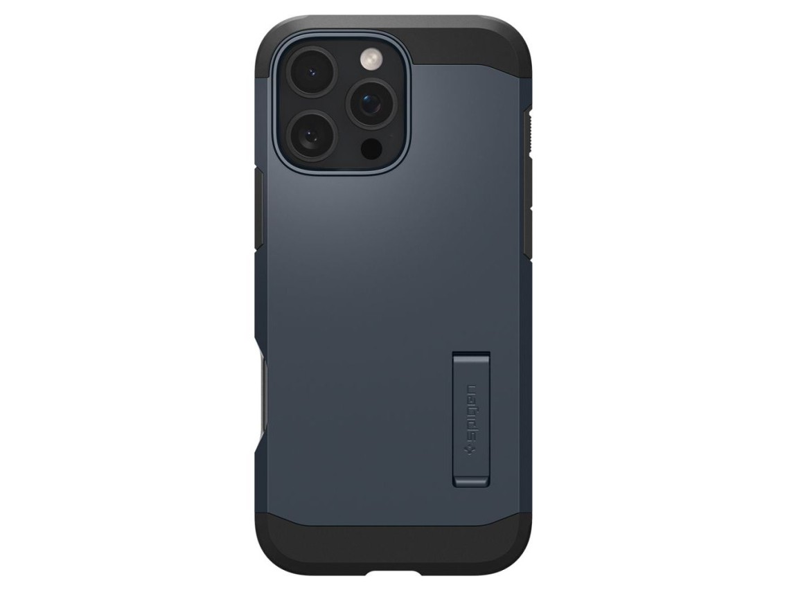 Funda Spigen Tough Armor MagSafe con soporte para iPhone 16 Pro Max - Gris oscuro