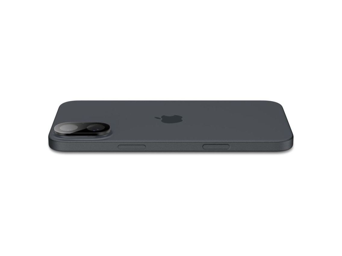Protector de cámara Spigen Optik GLAS.TR (paquete de 2) para iPhone 16 / 16 PLUS - Negro