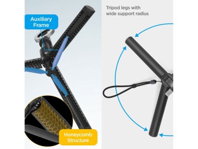 Bastão de selfie Spigen S580W MagSafe Bluetooth com tripé - preto Bastão de selfie Spigen S580W MagSafe Bluetooth com tripé - preto