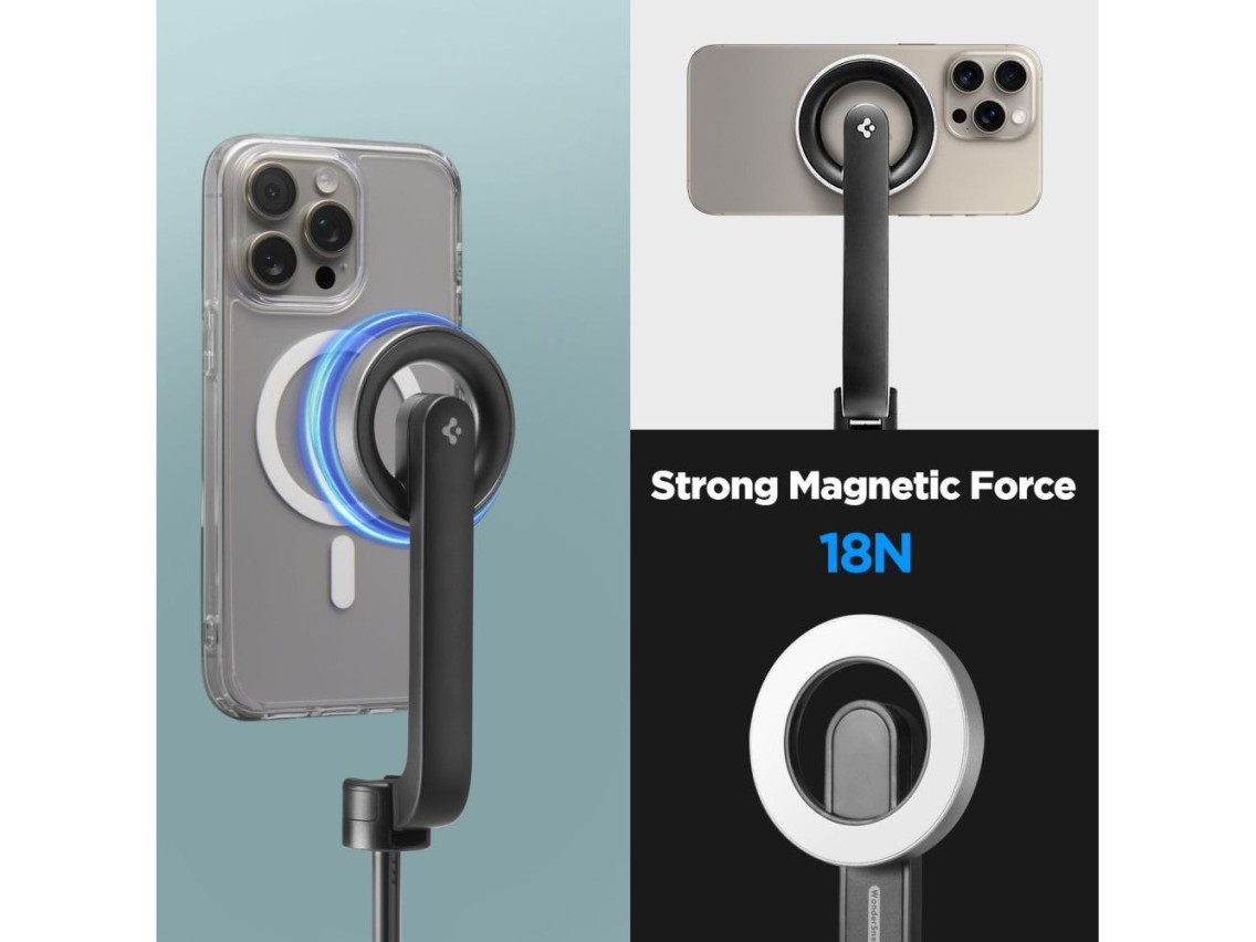 Selfie stick Spigen S580W MagSafe Bluetooth with tripod - black