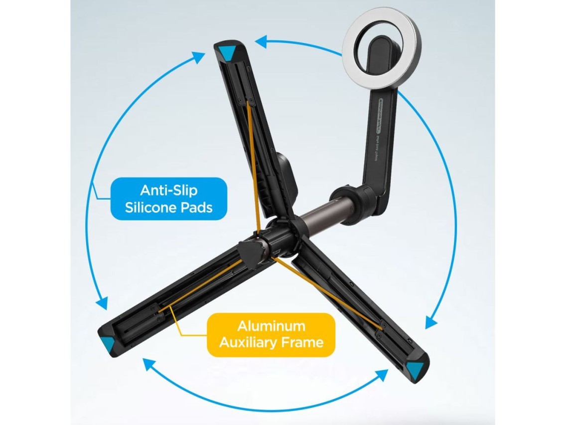 Selfie stick Spigen S571W MagSafe Bluetooth with tripod - black