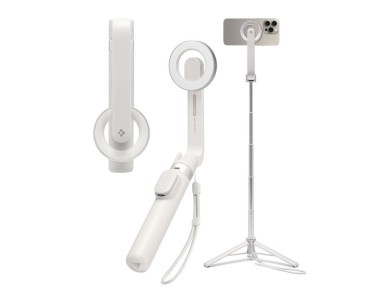 Selfie stick Spigen S571W MagSafe Bluetooth with tripod - beige Selfie stick Spigen S571W MagSafe Bluetooth with tripod - beige