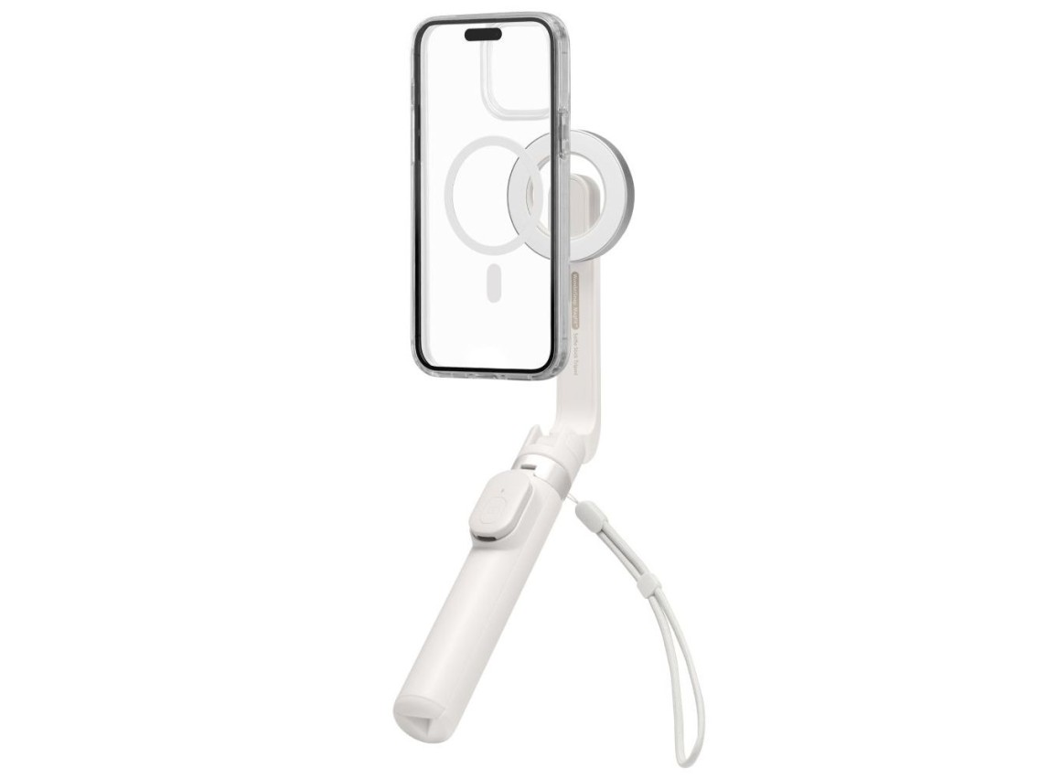 Bastão de selfie Spigen S571W MagSafe Bluetooth com tripé - bege