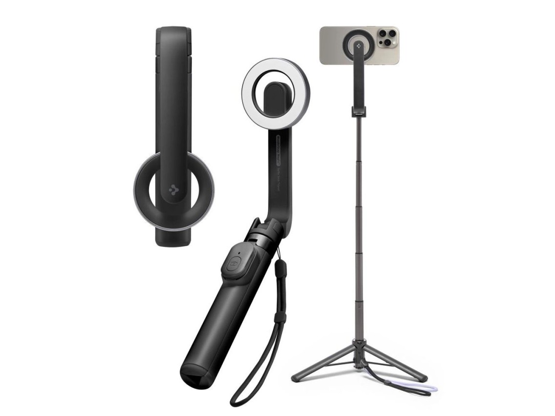 Selfie stick Spigen S571W MagSafe Bluetooth with tripod - black