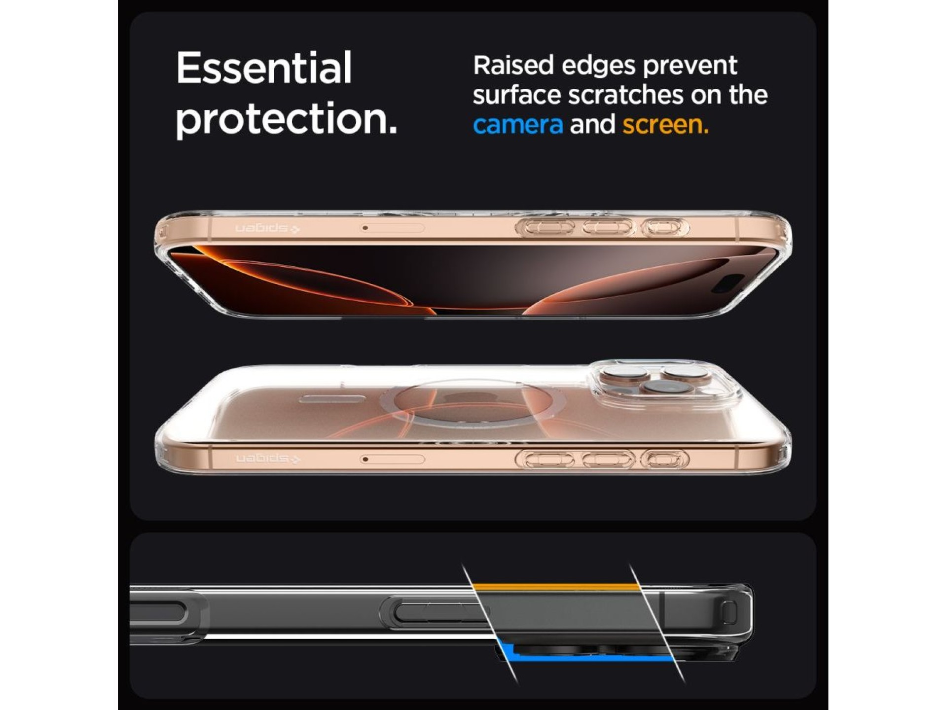 Capa Spigen Liquid Crystal Mag MagSafe para iPhone 16 Pro - Transparente