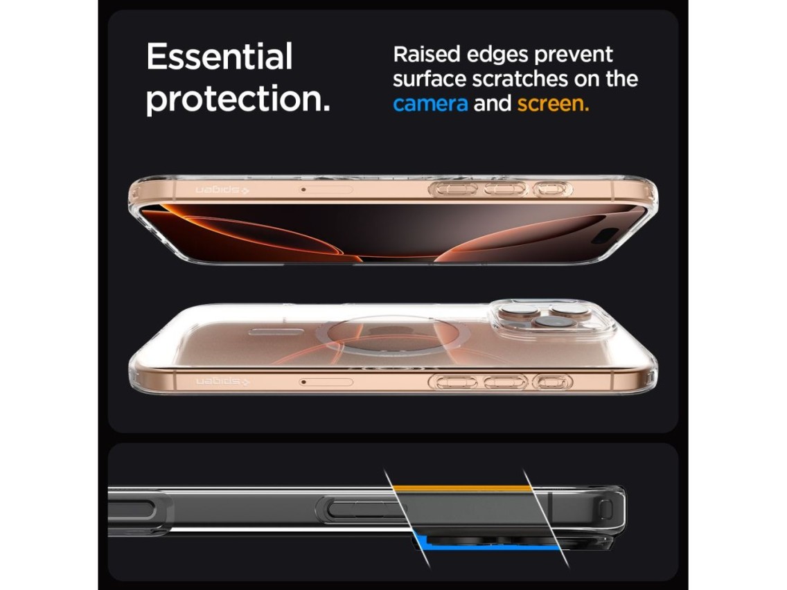 Capa Spigen Liquid Crystal Mag MagSafe para iPhone 16 Pro - Transparente
