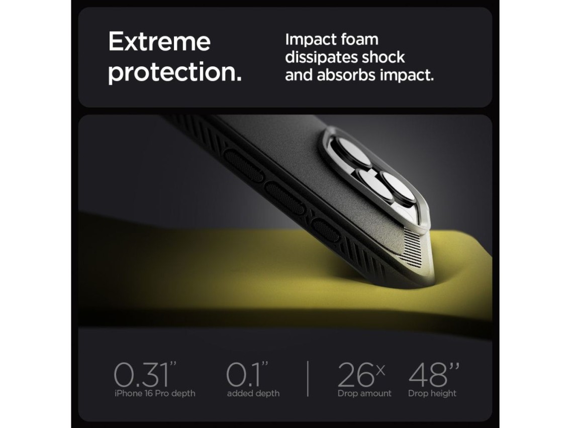 Capa Spigen Rugged Armor MagSafe para iPhone 16 Pro Max - Preta