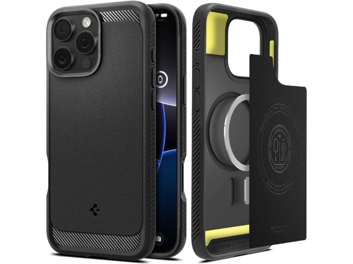 Capa Spigen Rugged Armor MagSafe para iPhone 16 Pro Max - Preta