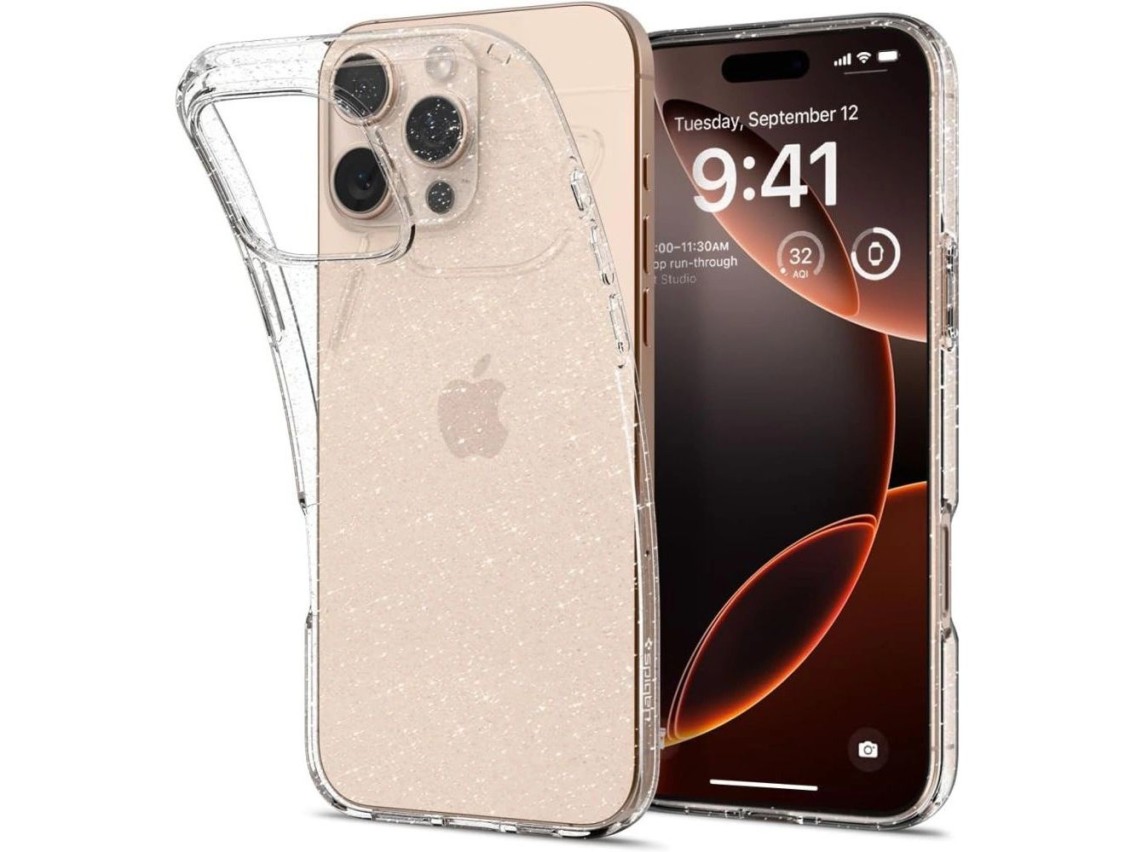 Capa Spigen Liquid Crystal para iPhone 16 Pro - Glitter transparente