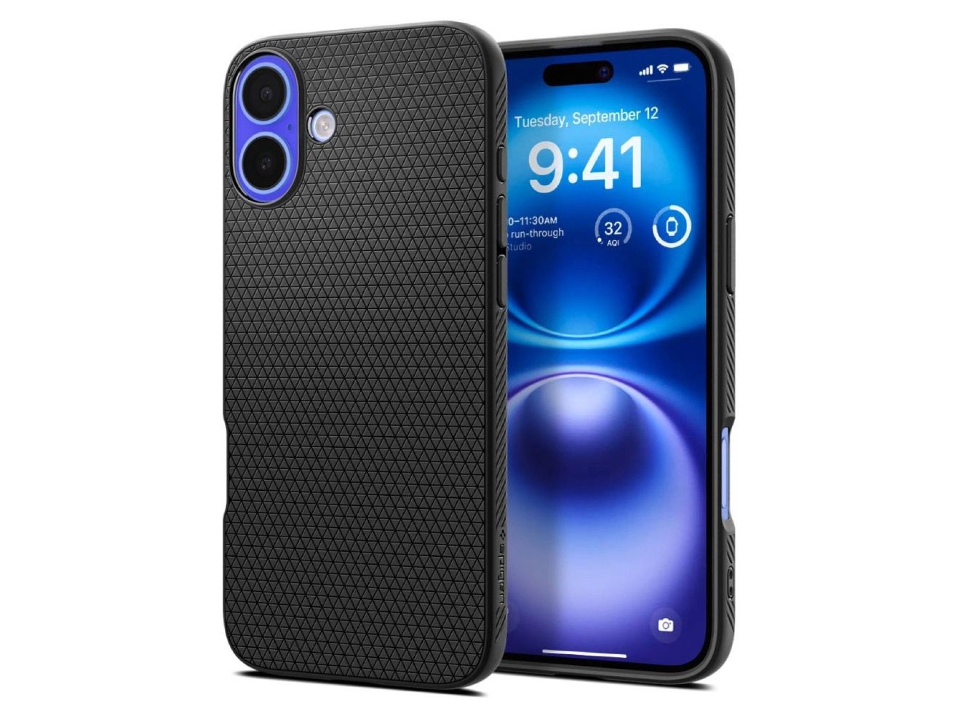 Funda Spigen Liquid Air para iPhone 16 Plus - Negra