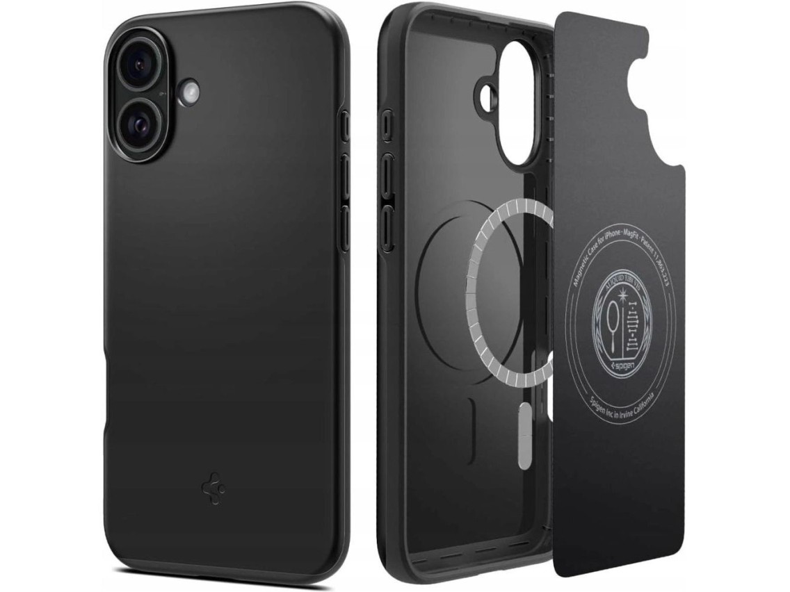 Capa Spigen Thin Fit MagSafe para iPhone 16 Plus - Preta