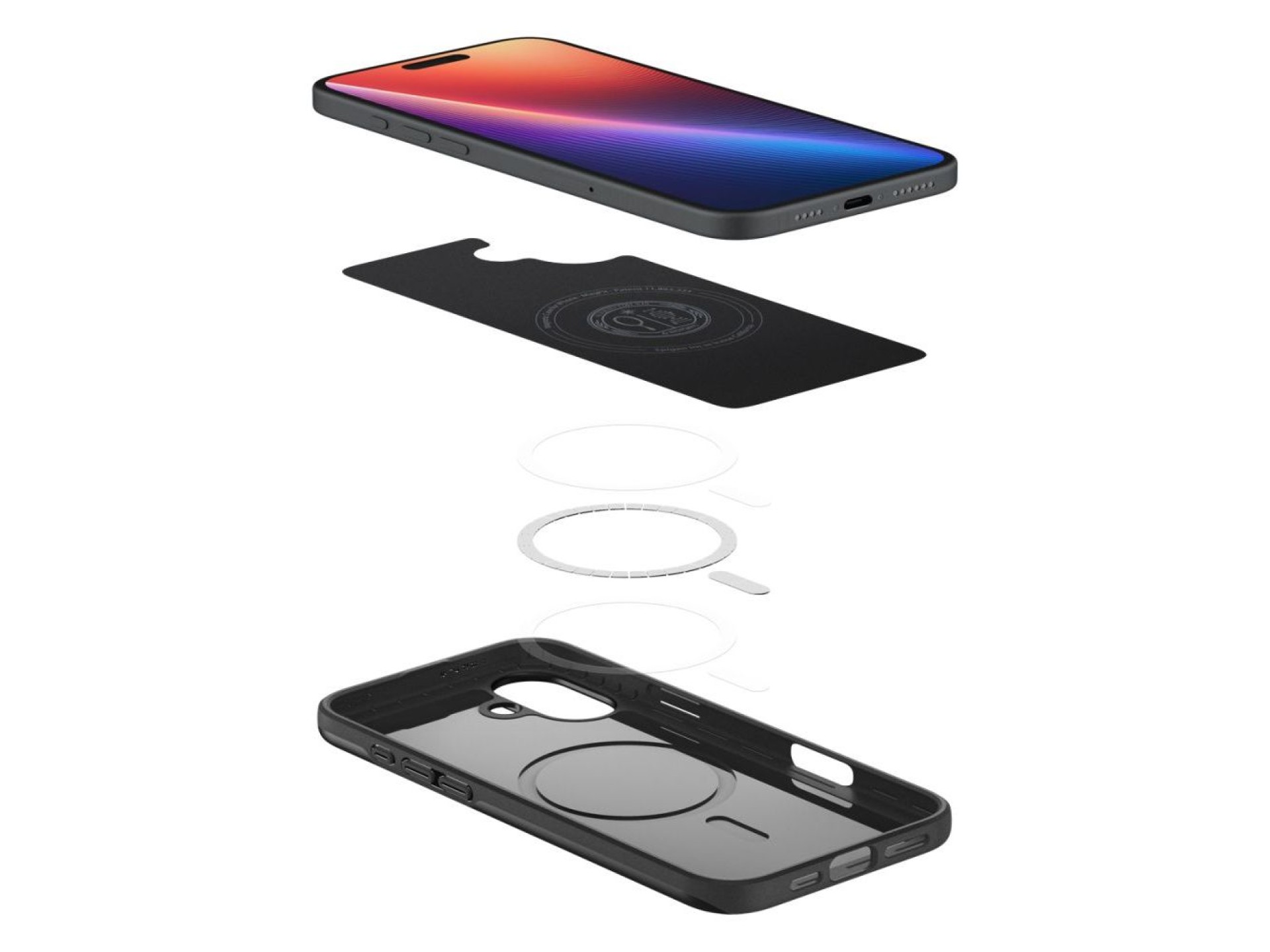 Capa Spigen Thin Fit MagSafe para iPhone 16 Plus - Preta