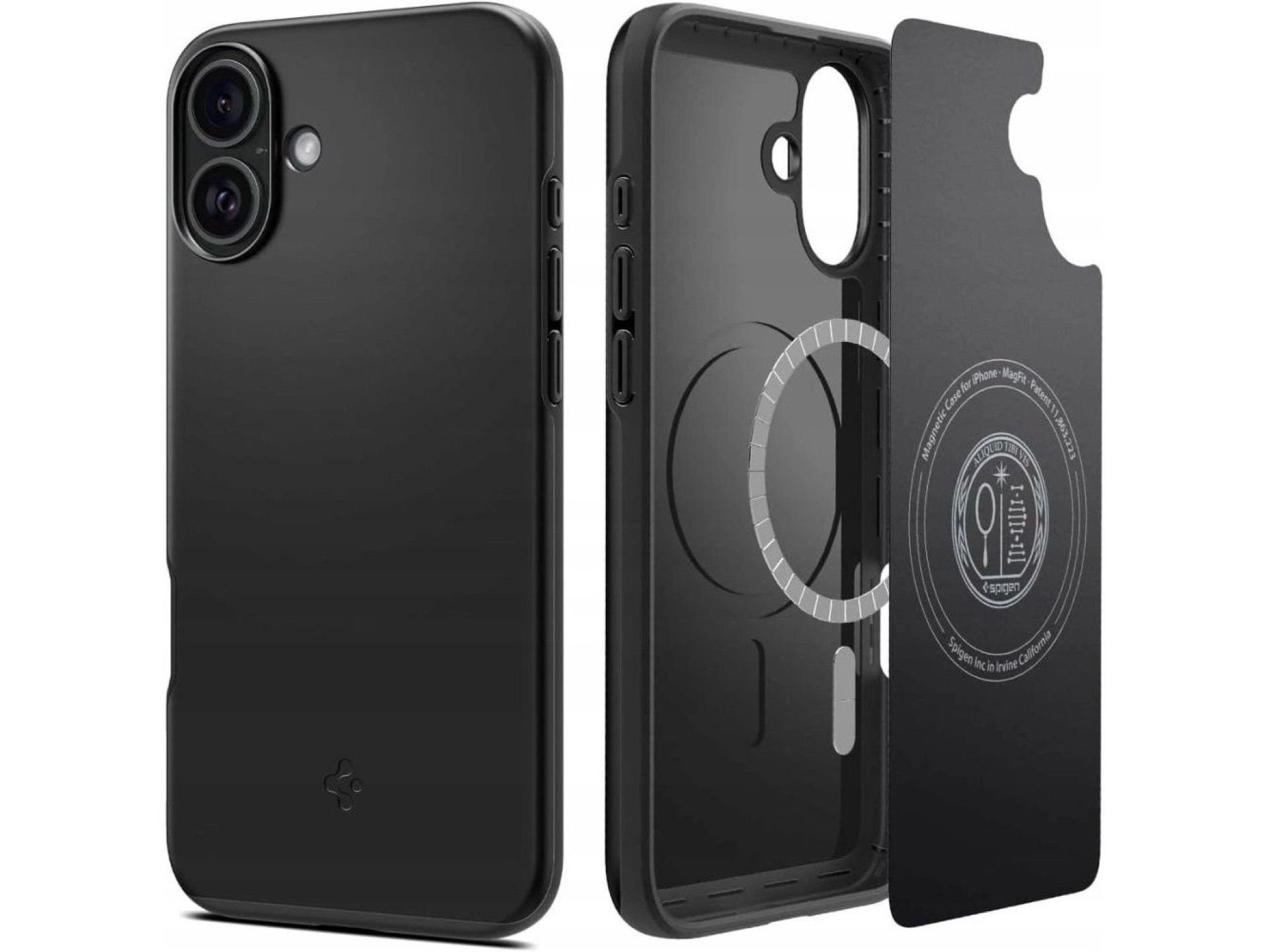 Capa Spigen Thin Fit MagSafe para iPhone 16 Plus - Preta