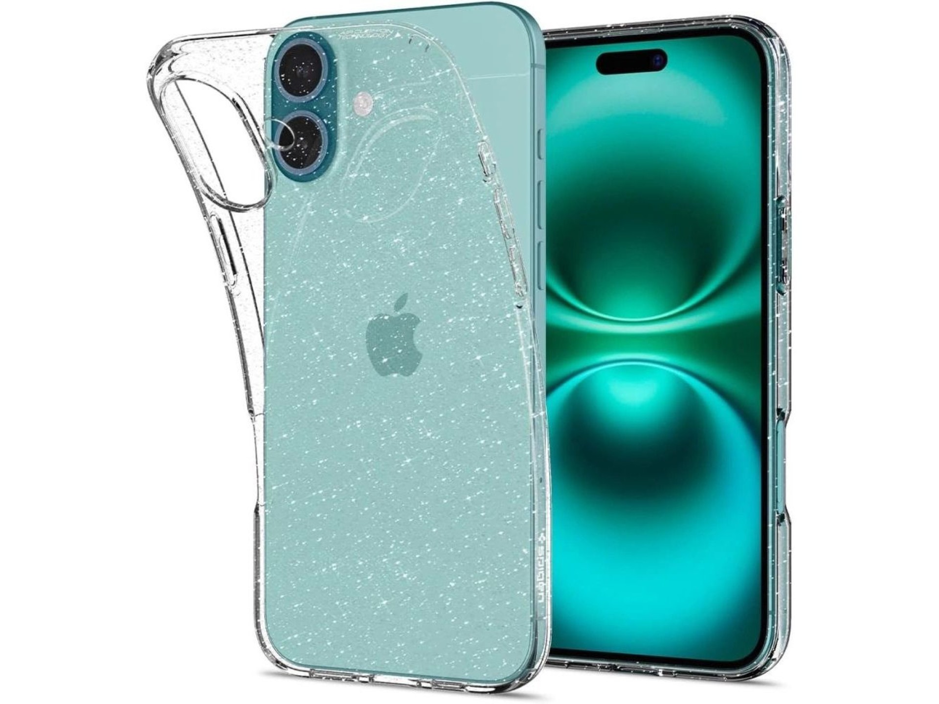 Capa Spigen Liquid Crystal para iPhone 16 Plus - Glitter transparente