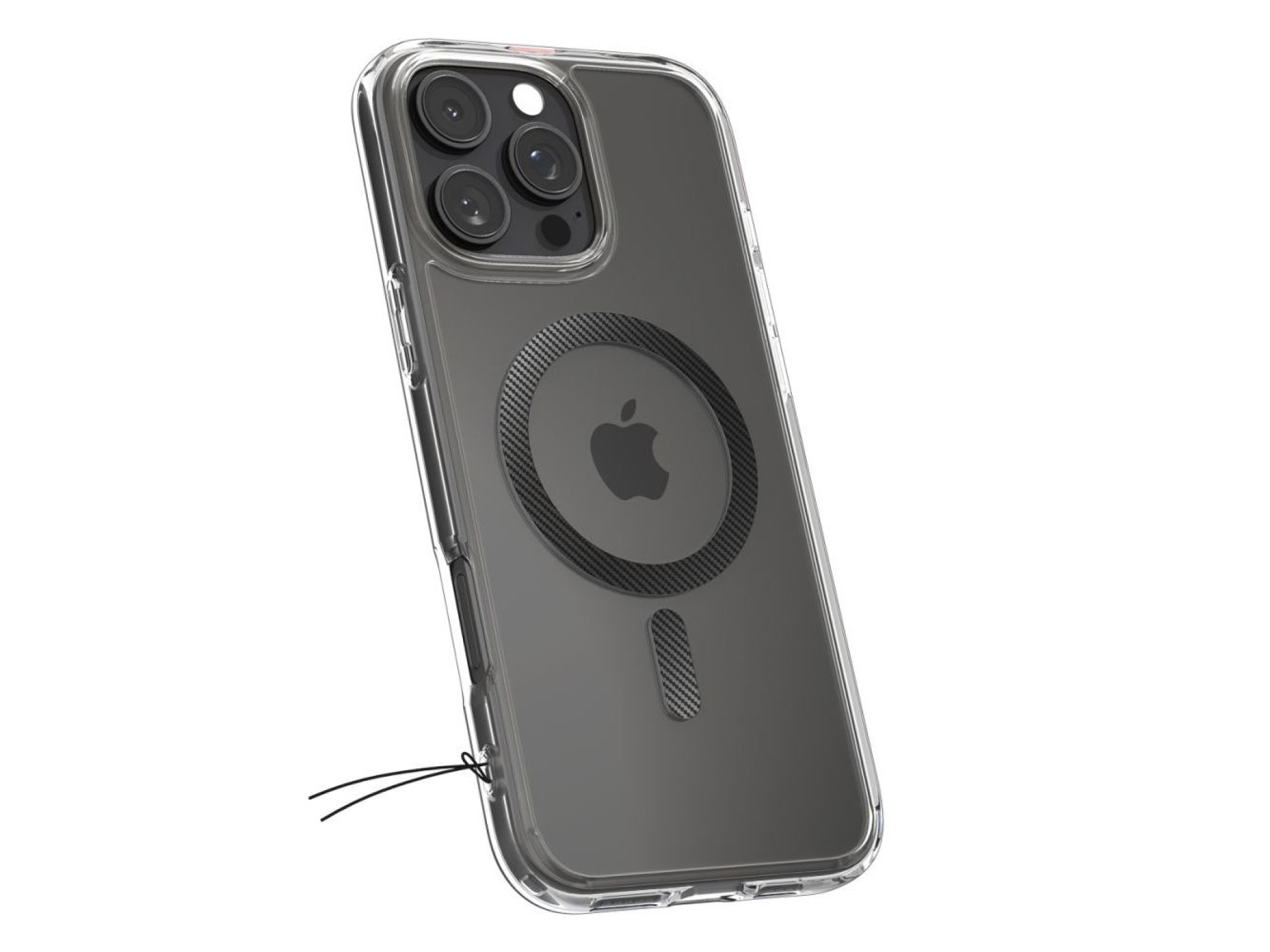 Capa Spigen Ultra Hybrid Mag com MagSafe em fibra de carbono para iPhone 16 Pro Max - Cinza Escuro