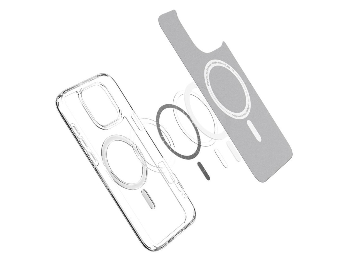 Funda Spigen Ultra Hybrid Mag Case con MagSafe para iPhone 16 Pro Max - Blanca