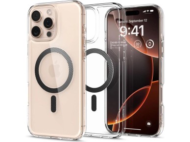 Spigen Ultra Hybrid Mag Case with MagSafe Carbon Fiber for iPhone 16 Pro Max - Dark Gray Spigen Ultra Hybrid Mag Case with MagSafe Carbon Fiber for iPhone 16 Pro Max - Dark Gray