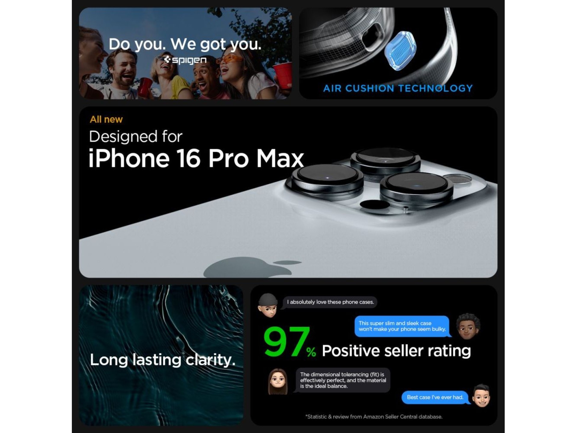 Capa Spigen Ultra Hybrid para iPhone 16 Pro Max - Preta