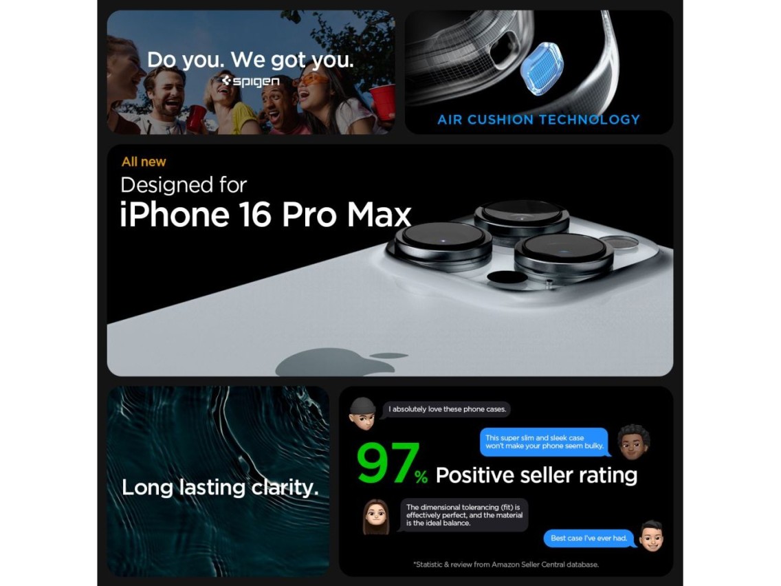 Capa Spigen Ultra Hybrid para iPhone 16 Pro Max - Preta