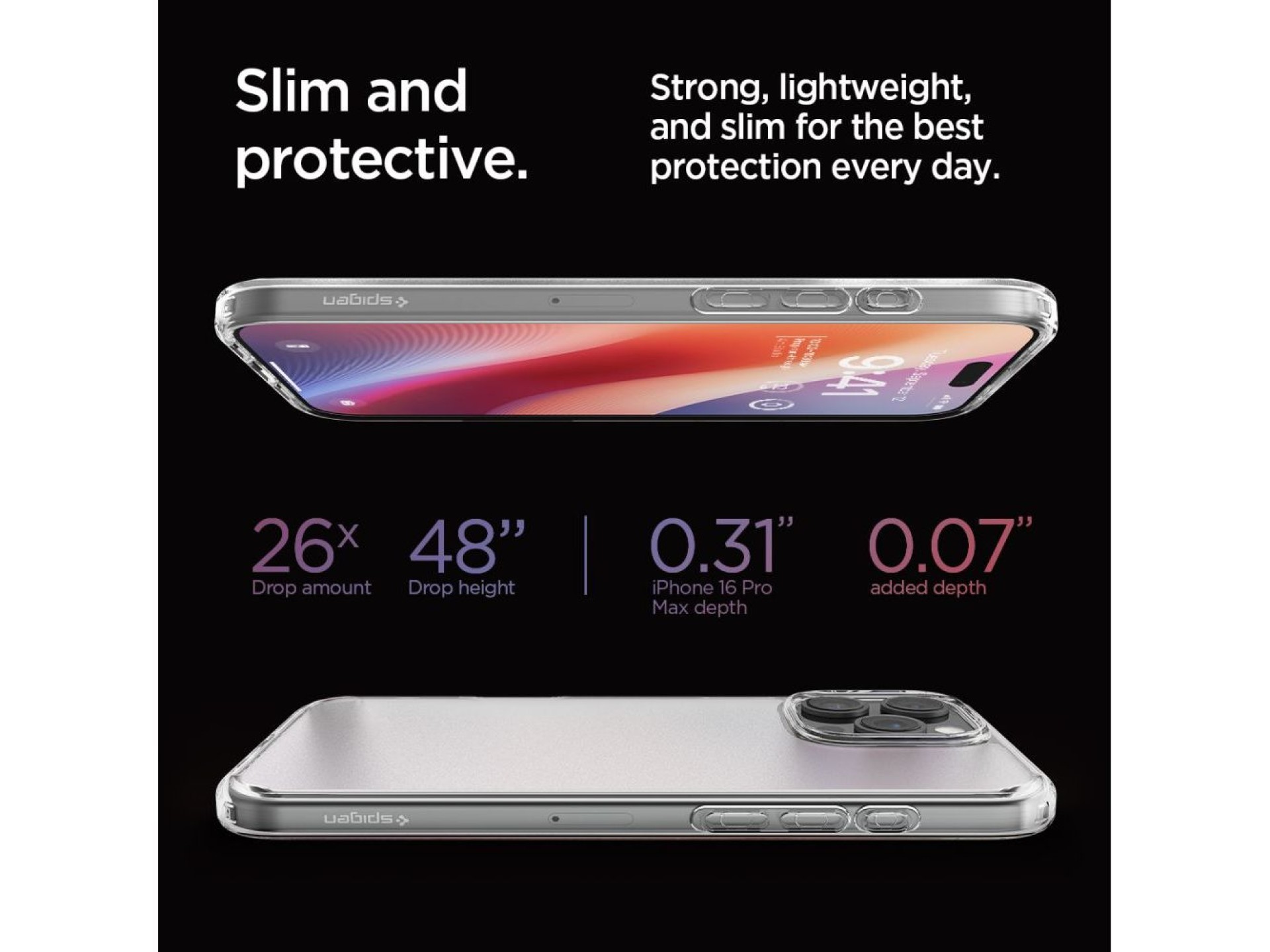 Spigen Ultra Hybrid Case for iPhone 16 Pro Max - Clear