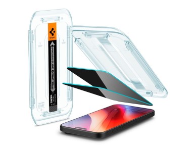 Protector de pantalla de vidrio templado Spigen Glas.tR EZ Fit Privacy para iPhone 16 Pro Max / 17 P