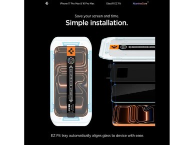 Spigen Glas.tR EZ Fit Pel�cula de Vidro Temperado para iPhone 16 Pro Max / 17 Pro Max - 2 unidades.
