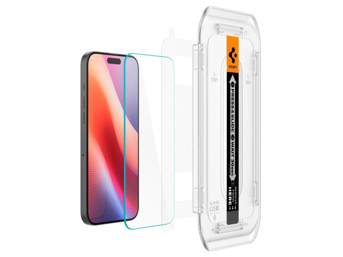 Protector de pantalla de vidrio templado Spigen Glas.tR EZ Fit para iPhone 16 Pro Max / 17 Pro Max -
