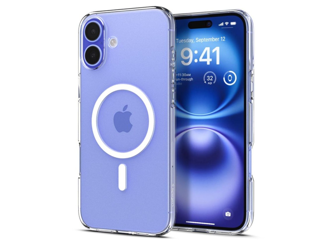 Funda Spigen Liquid Crystal Mag Case con MagSafe para iPhone 16 - Transparente