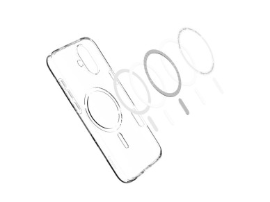 Funda Spigen Liquid Crystal Mag Case con MagSafe para iPhone 16 - Transparente