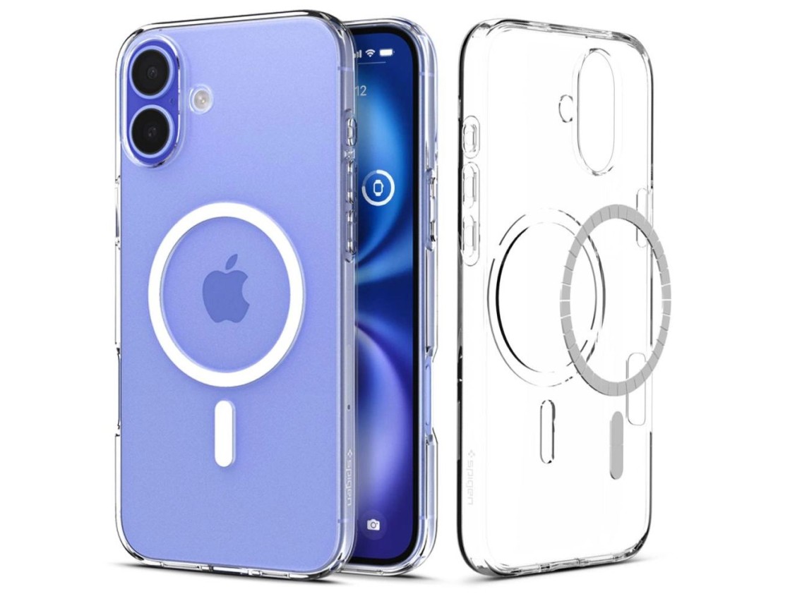 Funda Spigen Liquid Crystal Mag Case con MagSafe para iPhone 16 - Transparente
