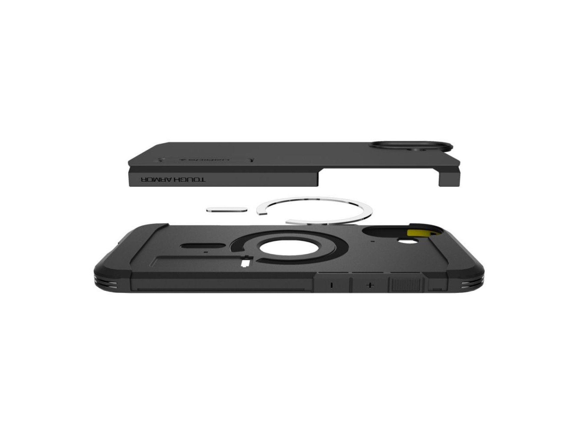 Spigen Tough Armor MagSafe case with stand for iPhone 16 - black